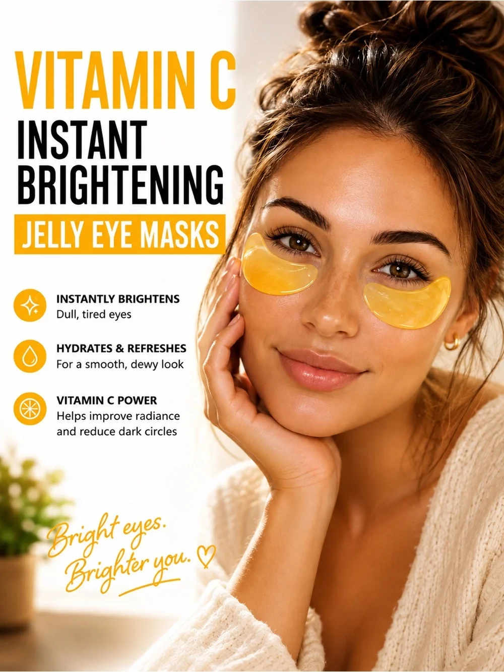 Instant Vitamin C Brightening Jelly Eye Masks-30 PCS-15 pairs NEW!